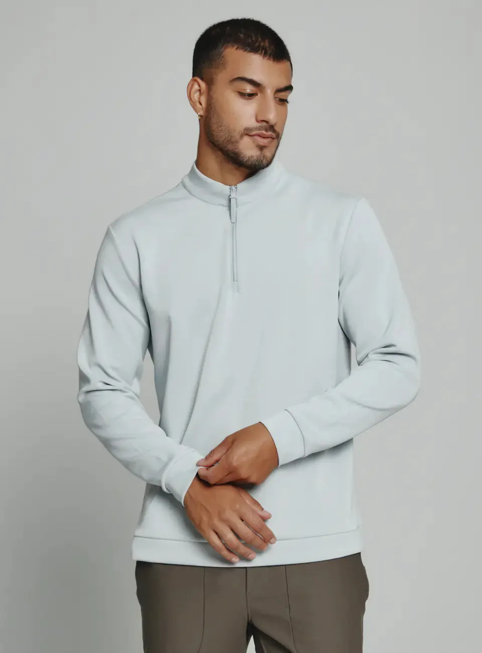 7Diamonds REV™ Quarter-Zip in Platinum