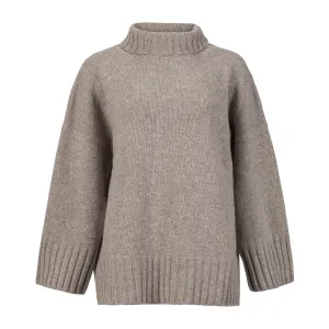 Alessandra Lungo Scottish Cashmere Sweater - Jute