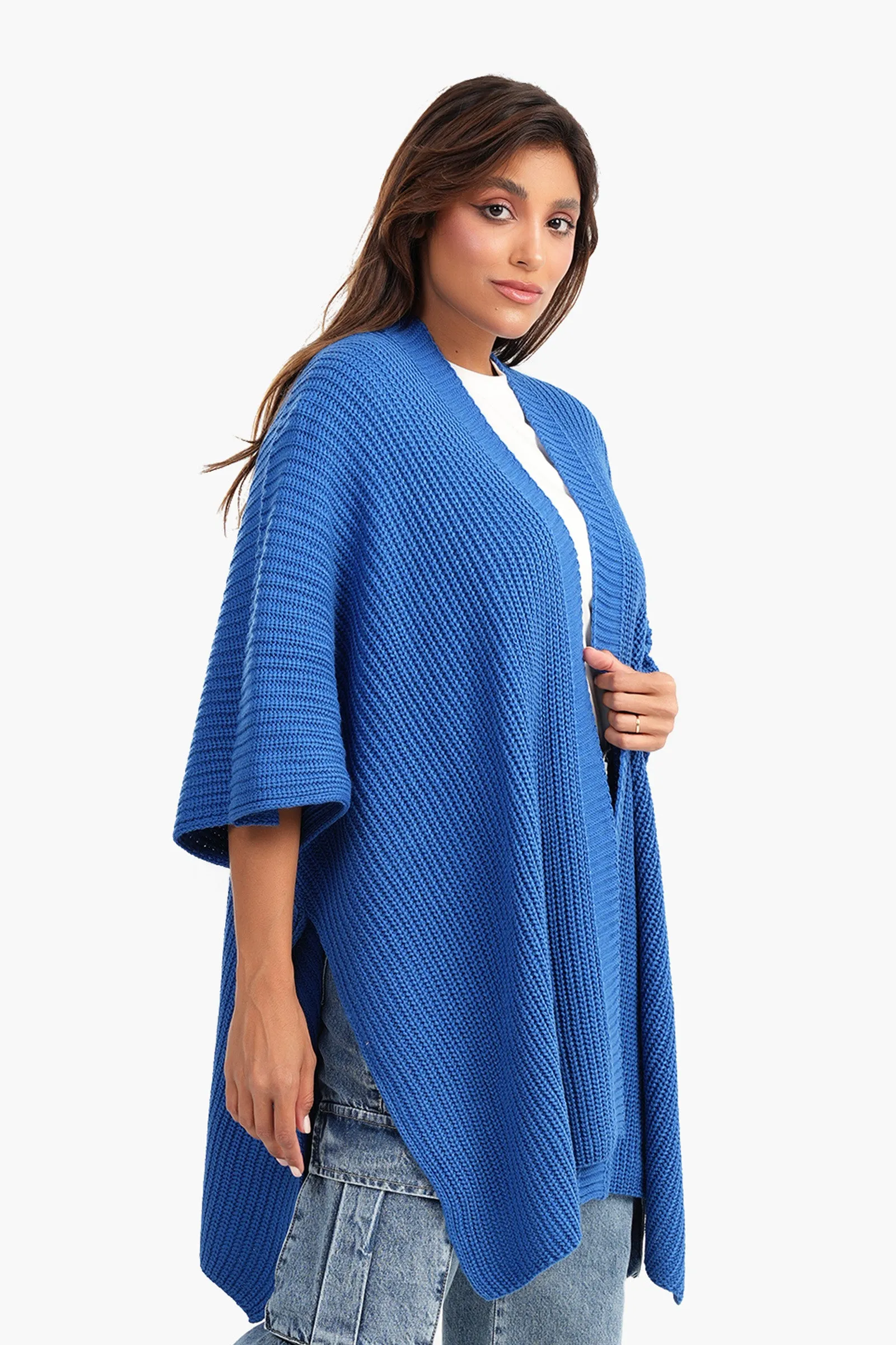 Asymmetrical One Size Poncho