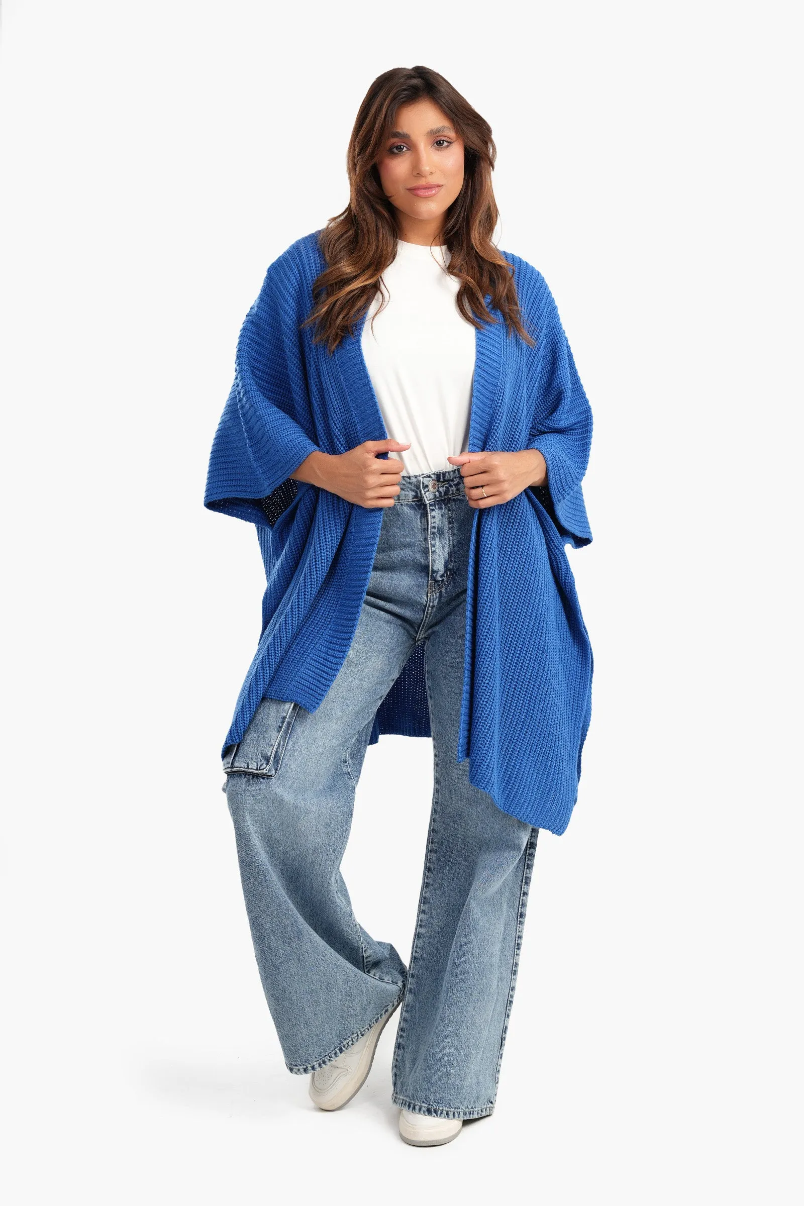 Asymmetrical One Size Poncho