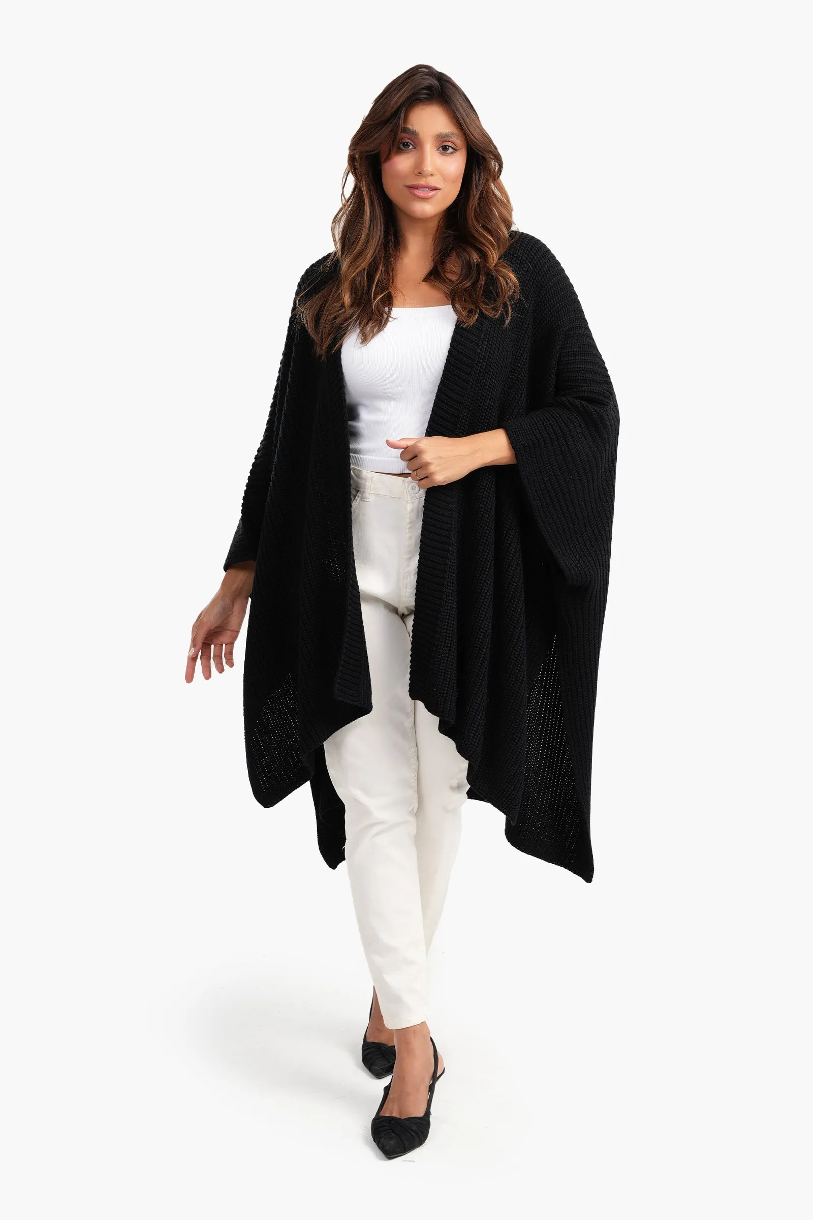 Asymmetrical One Size Poncho