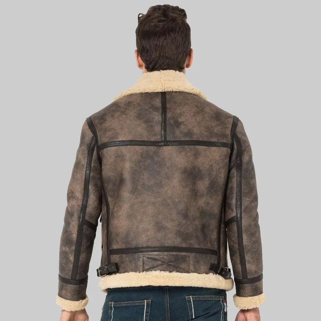 B3 Bomber Shearling Jacket for Men