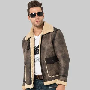 B3 Bomber Shearling Jacket for Men