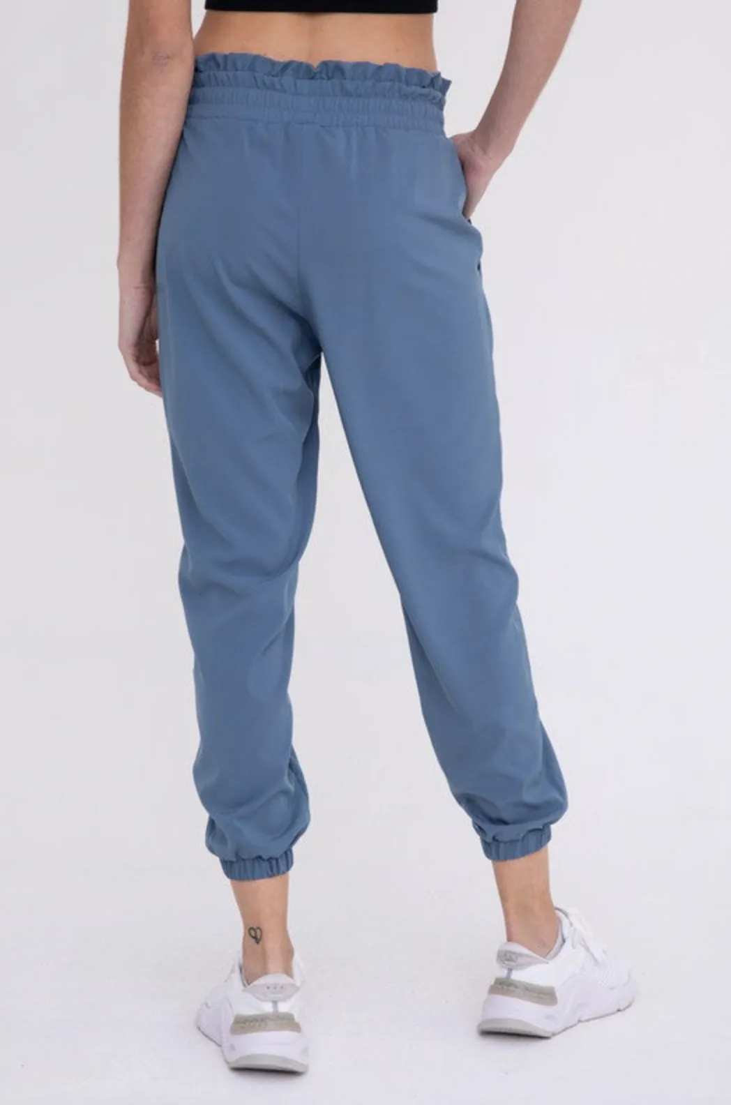 Blue High Waist Joggers