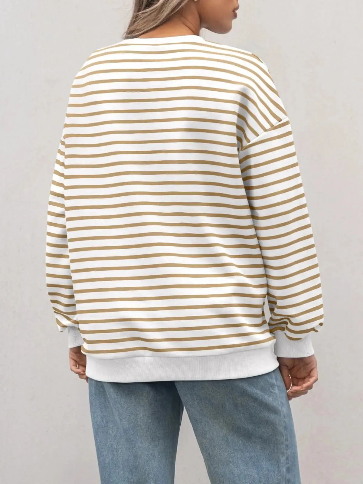 Casual Stripes Oversized Pullover