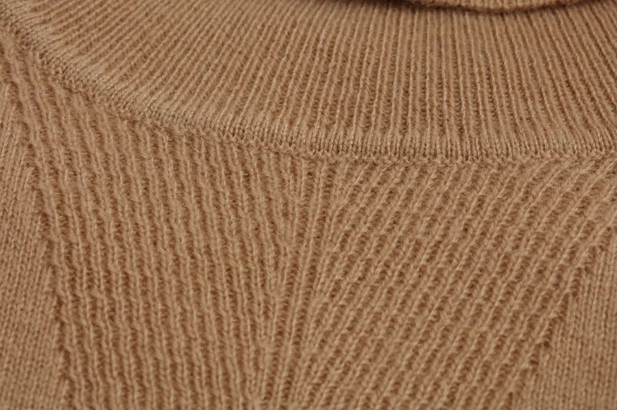 Double-lapel neck cashmere sweater