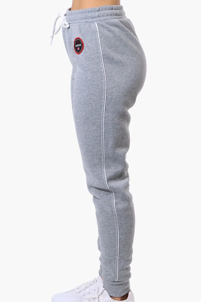 Fahrenheit Tie Waist Side Piping Joggers - Grey