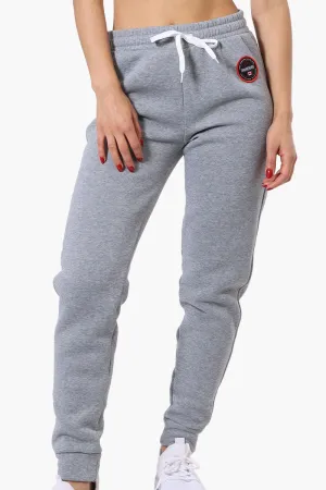 Fahrenheit Tie Waist Side Piping Joggers - Grey