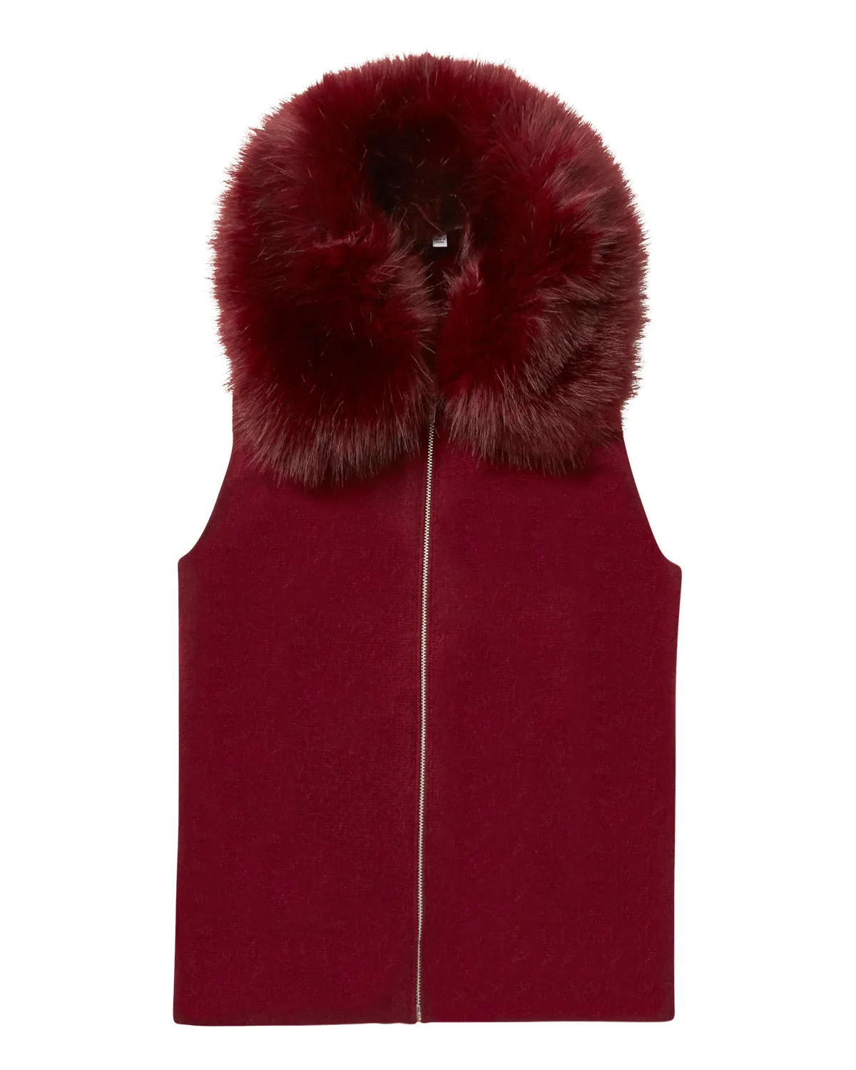 Faux Fur Collar Vest