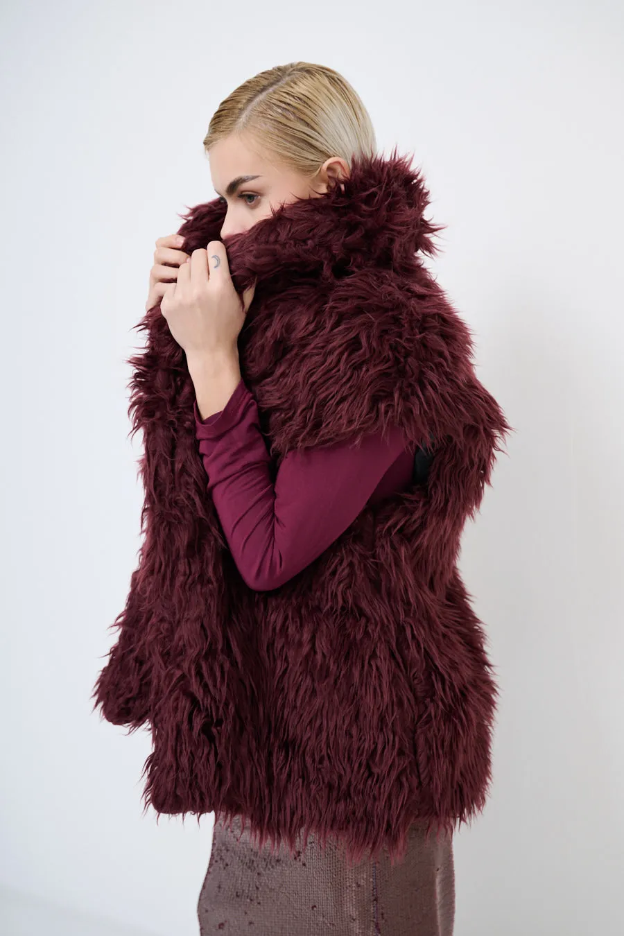 Faux fur vest wholesale