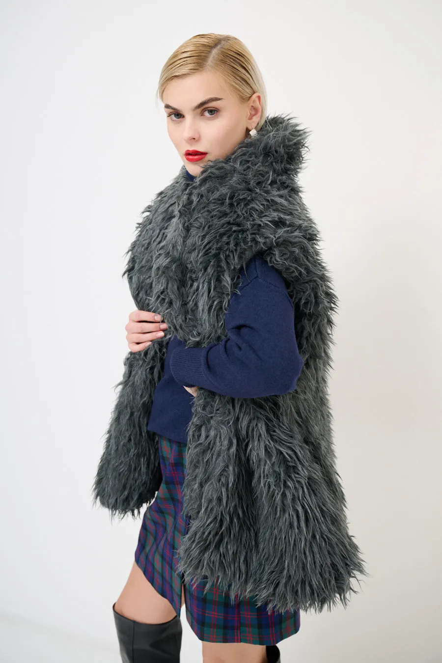 Faux fur vest wholesale