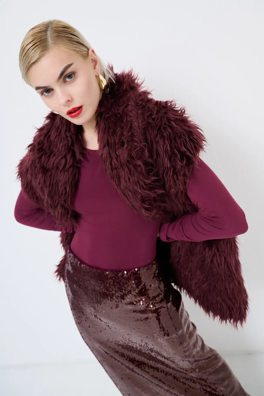 Faux fur vest wholesale