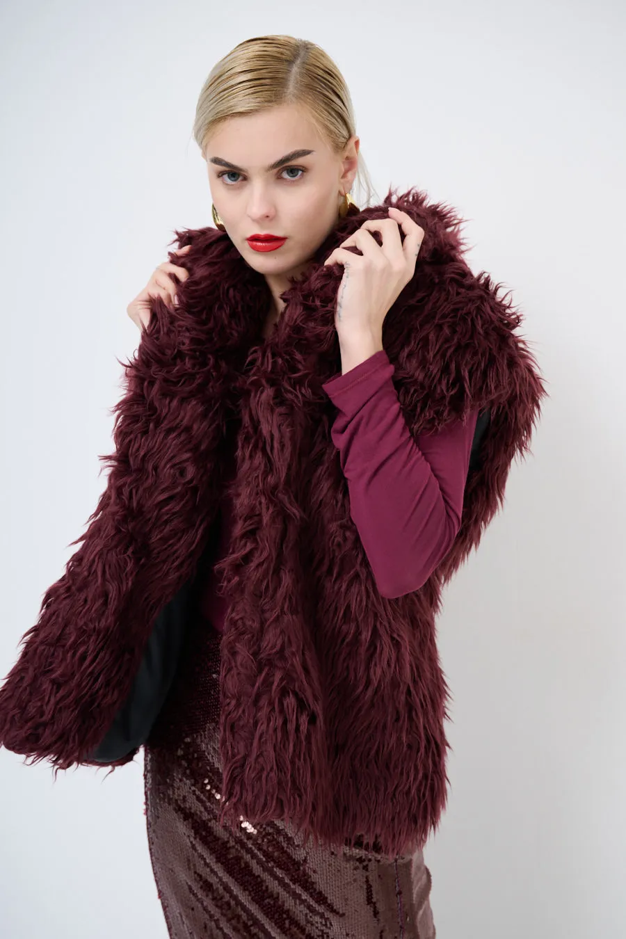 Faux fur vest wholesale