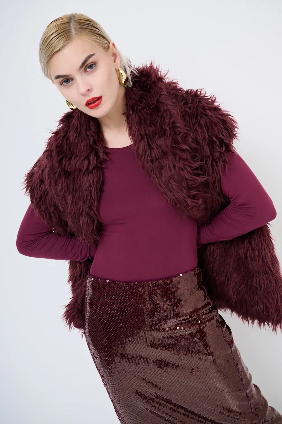 Faux fur vest wholesale