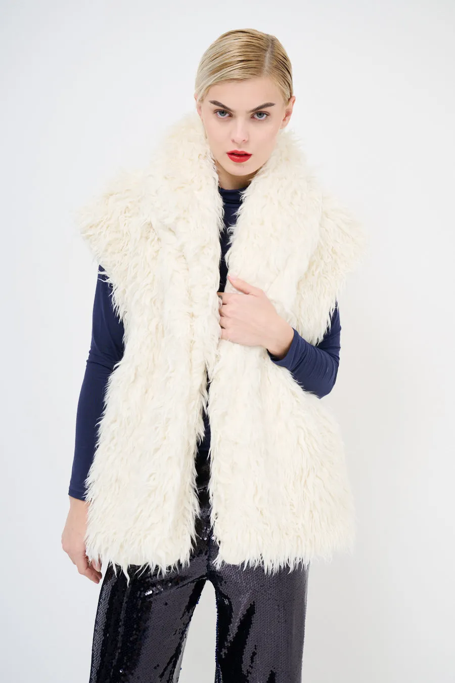 Faux fur vest wholesale