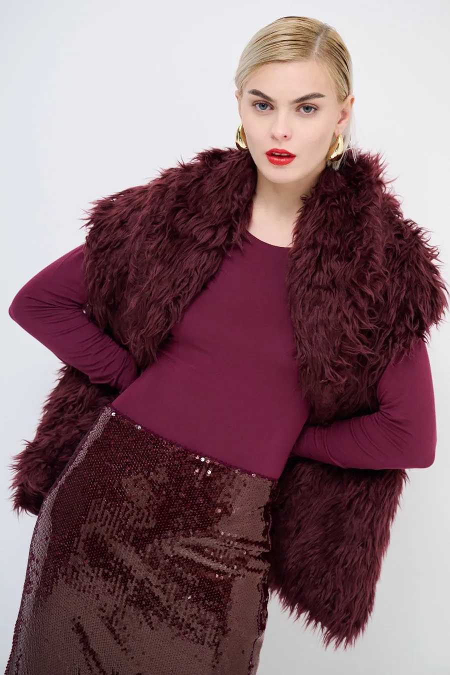 Faux fur vest wholesale