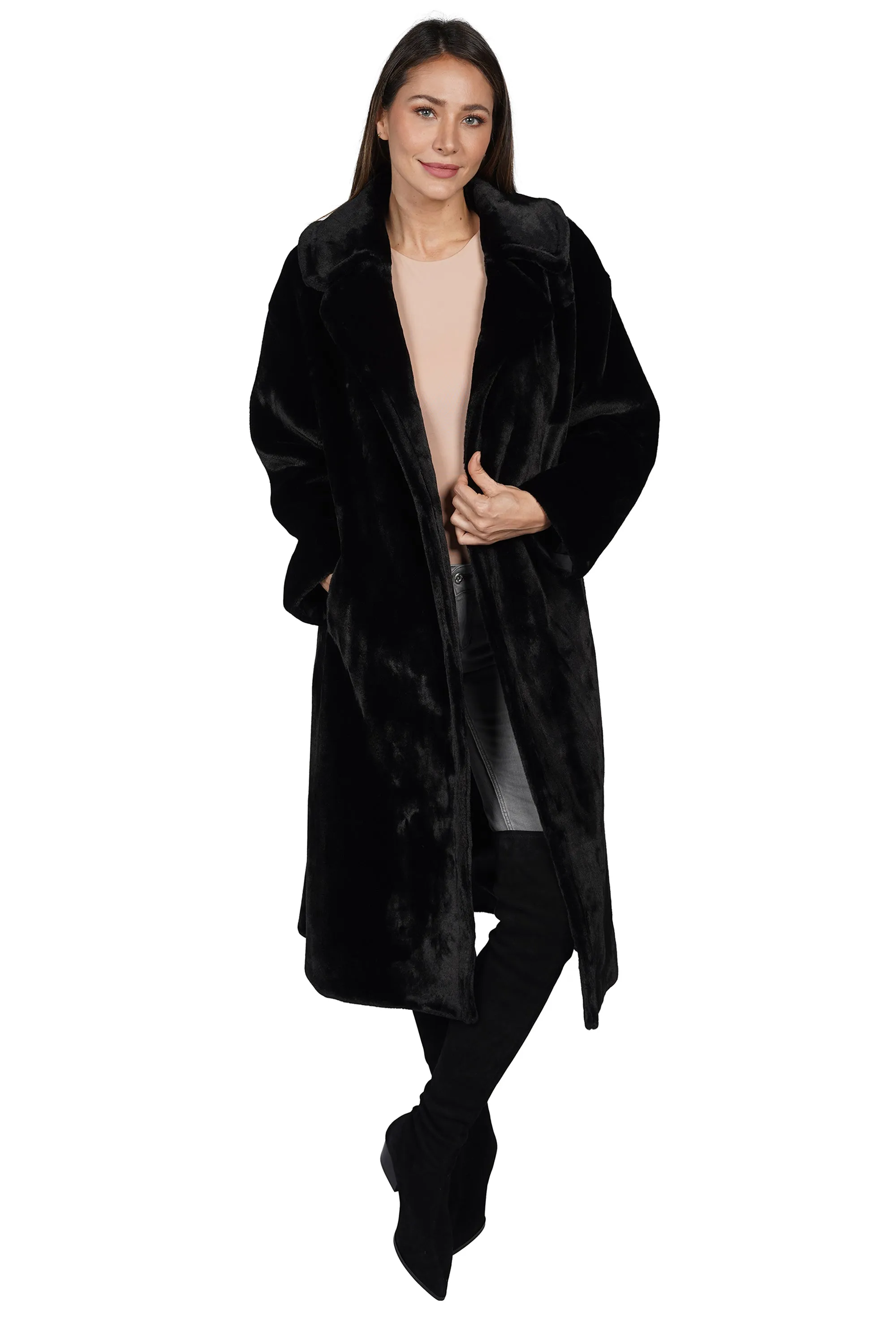 Freddy Long Faux Fur Coat