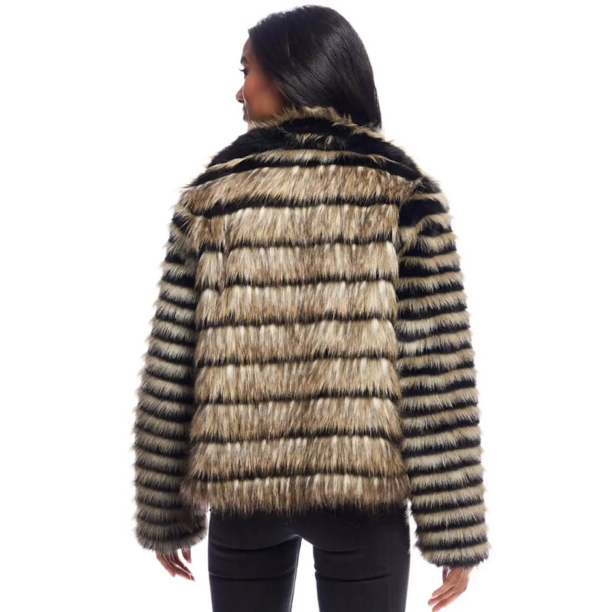 Front Row Faux Fur Fox Jacket