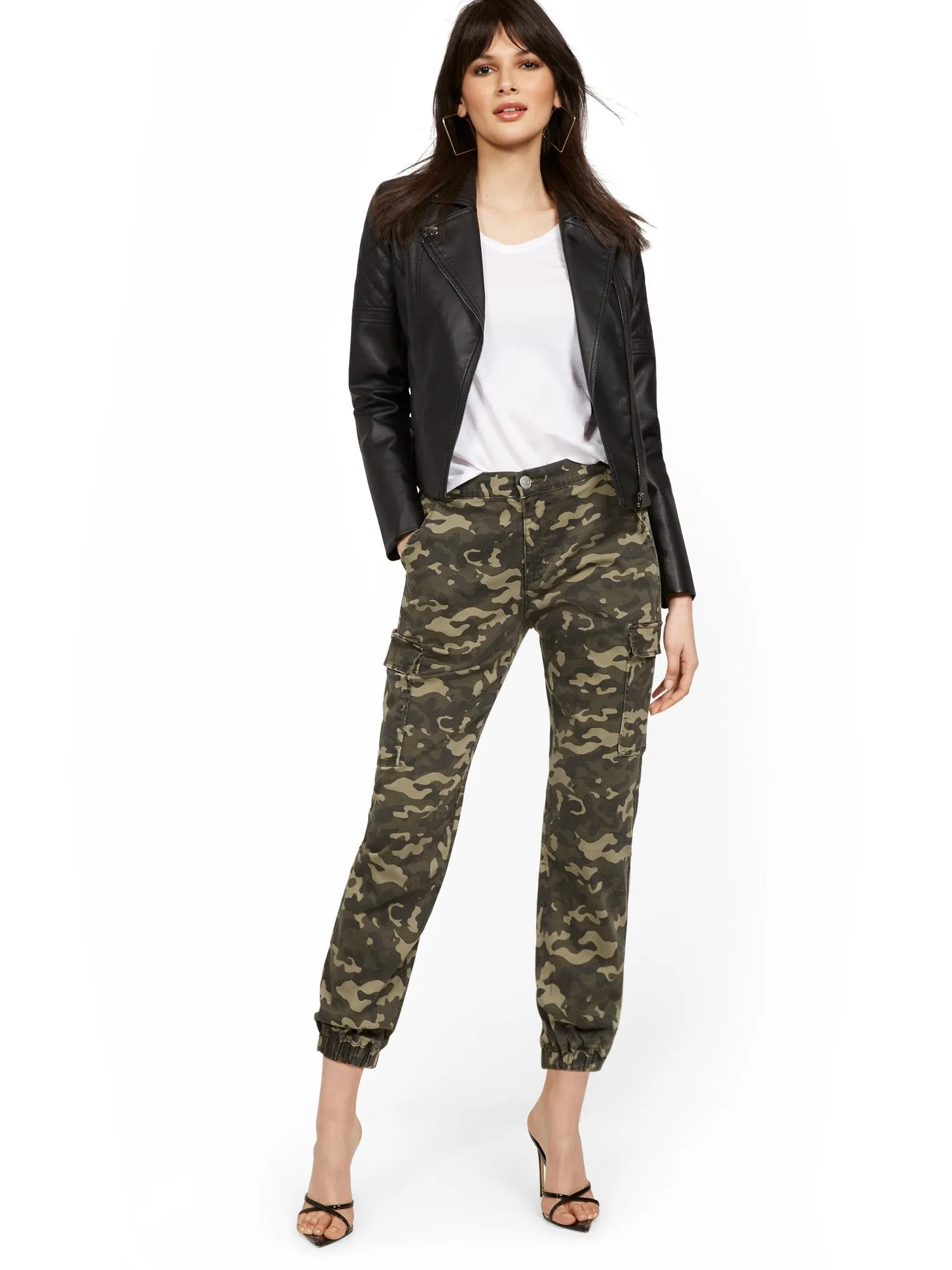 High-Waisted Cargo Jogger Pant - Camo-Print