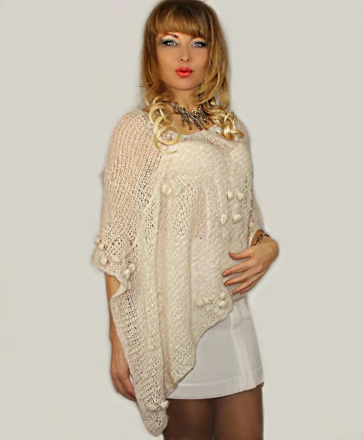 Ivory Boho Weddings Alpaca Wool Shrug