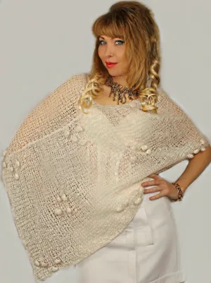 Ivory Boho Weddings Alpaca Wool Shrug