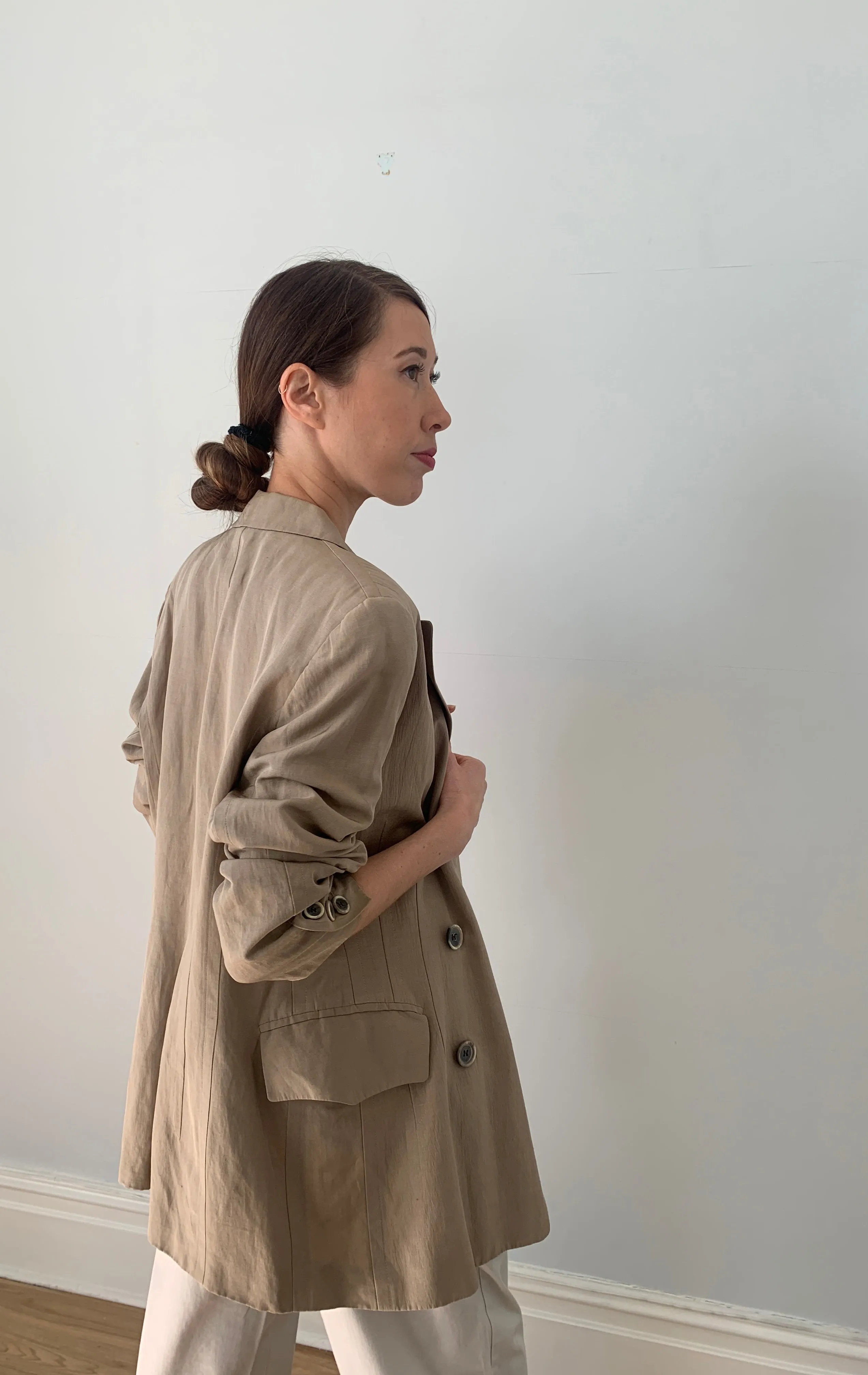 Jil Sander 1990s silk linen blazer