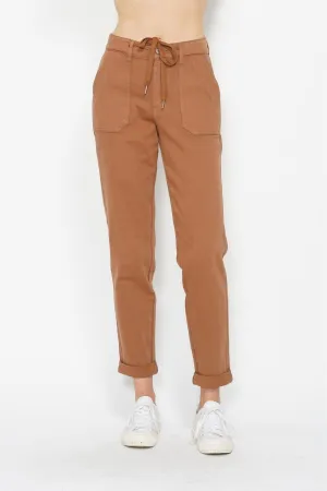 Judy Blue Reg/Plus High Waist Garment Dyed Camel Double Cuffed Joggers