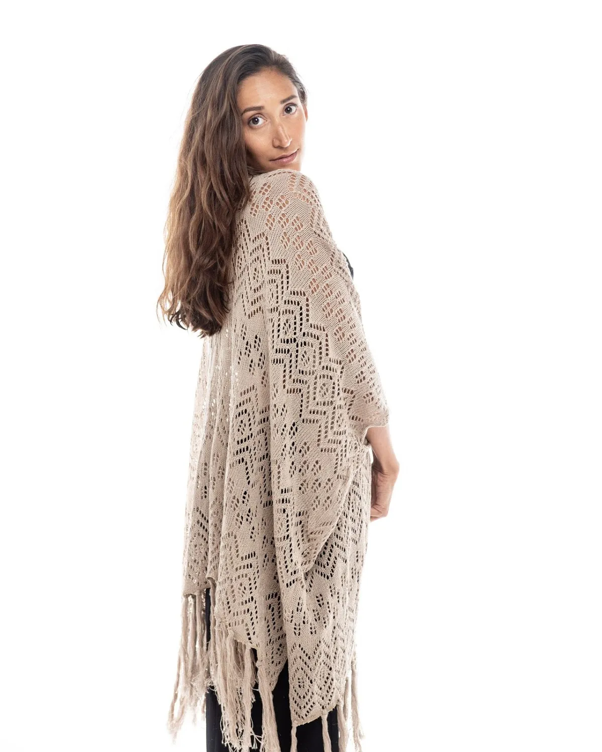 Knitted Open Front Cardigan Stardust