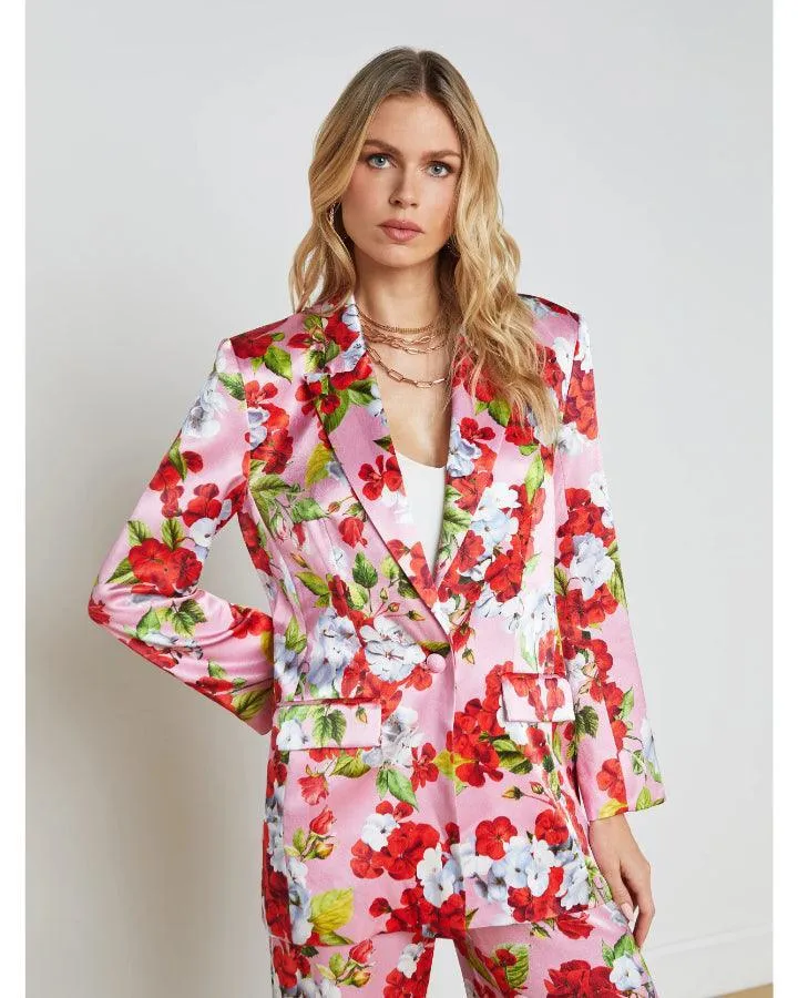 L'Agence Gwyneth Floral Boyfriend Blazer