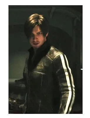 Leon Kennedy Resident Evil Vendetta Black Leather Jacket-BNWT