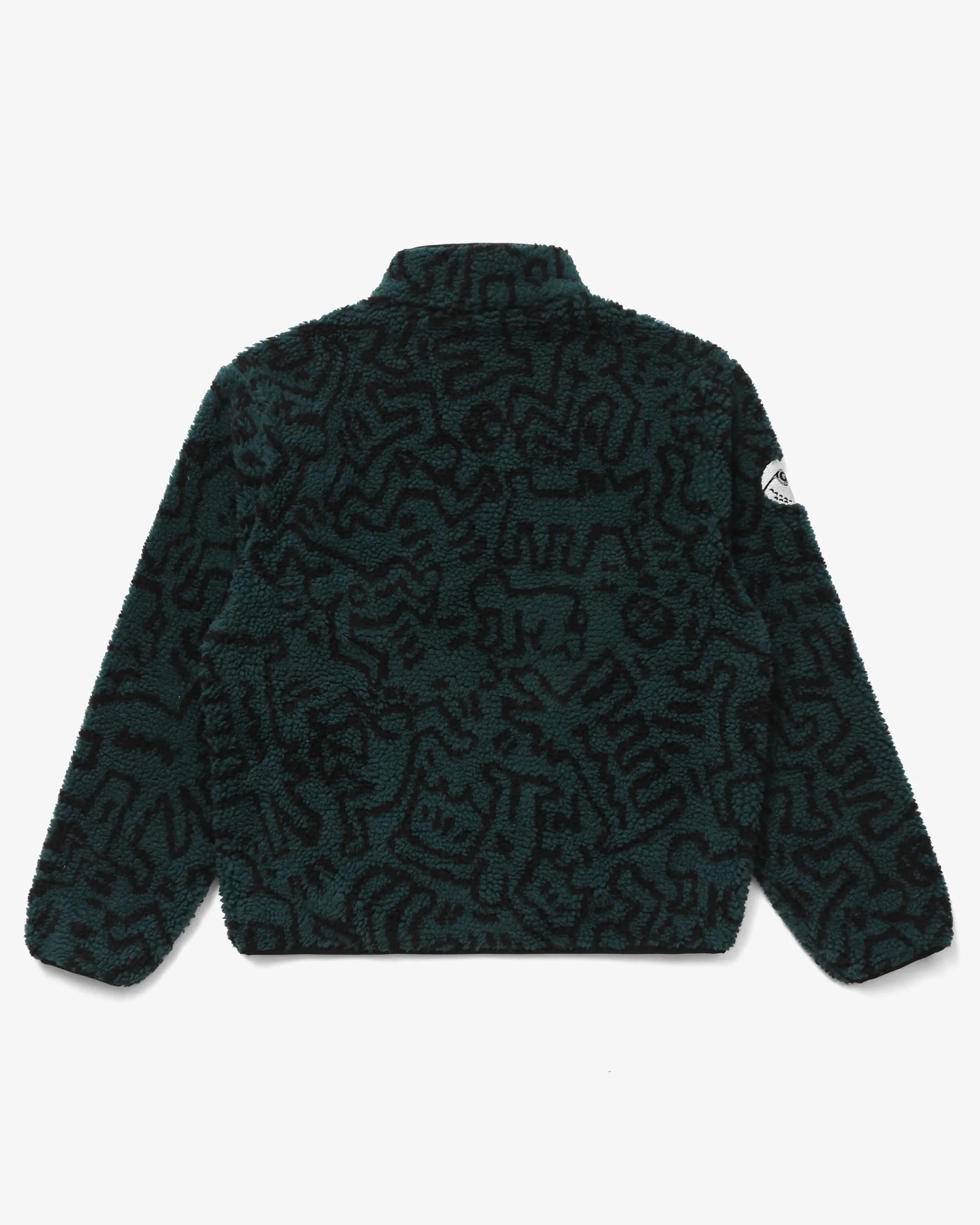 Malbon x Keith Haring Sherpa Pullover, Green