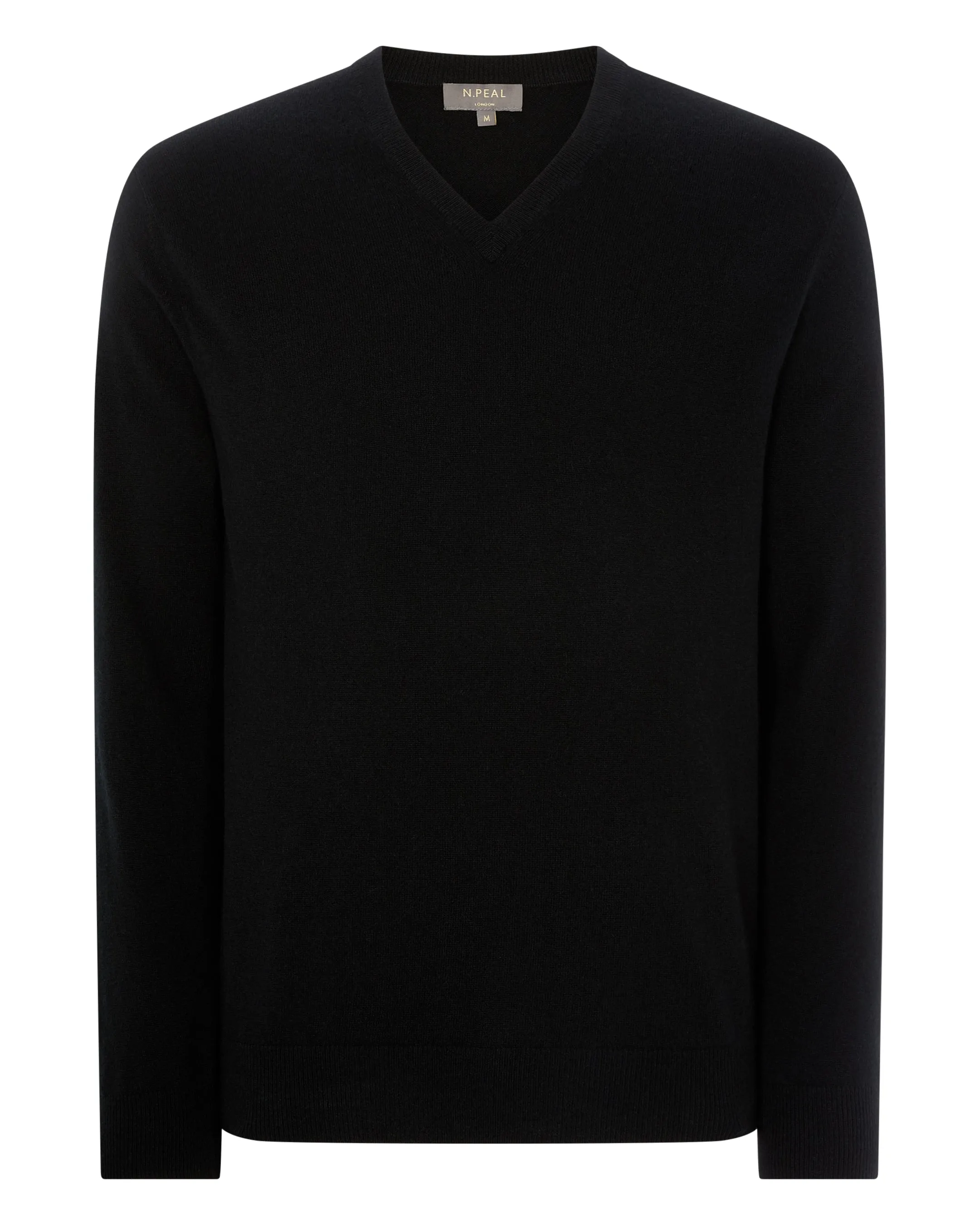 Men's Burlington V Neck Cashmere Jumper Black