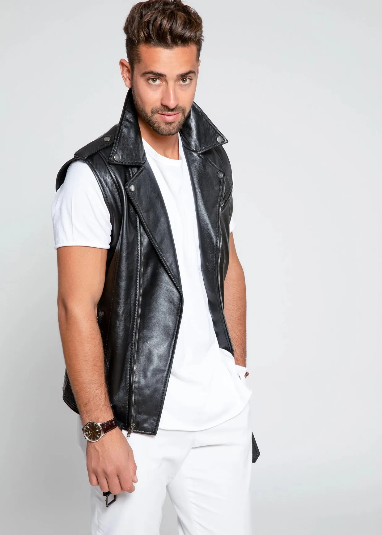 Mens Jax Ultimate Lambskin Leather Vest