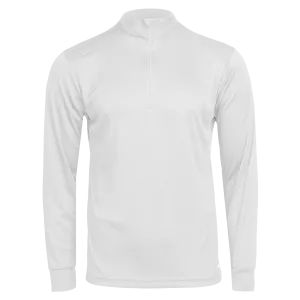 Men's Peach Skins Solid Zip-T - White