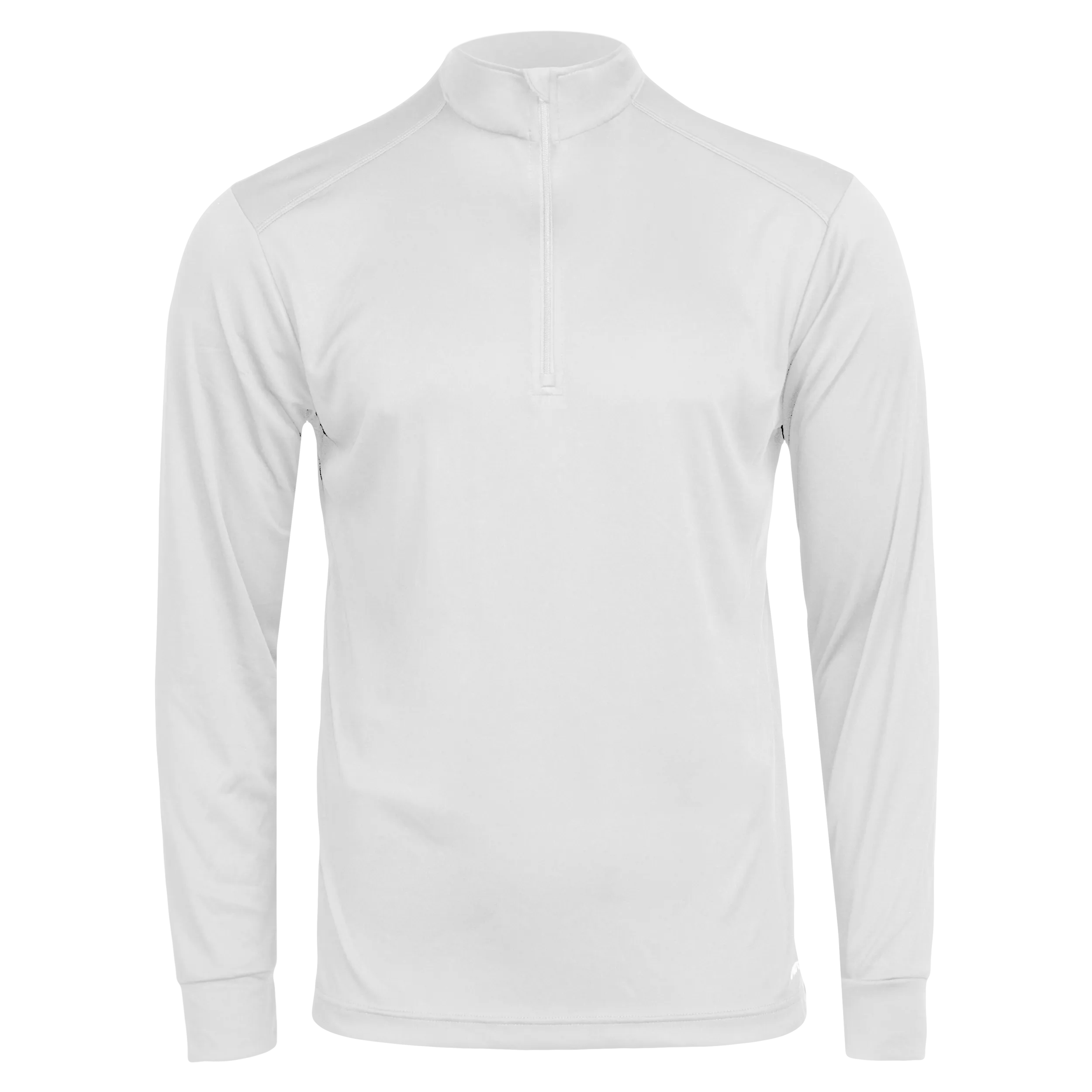 Men's Peach Skins Solid Zip-T - White