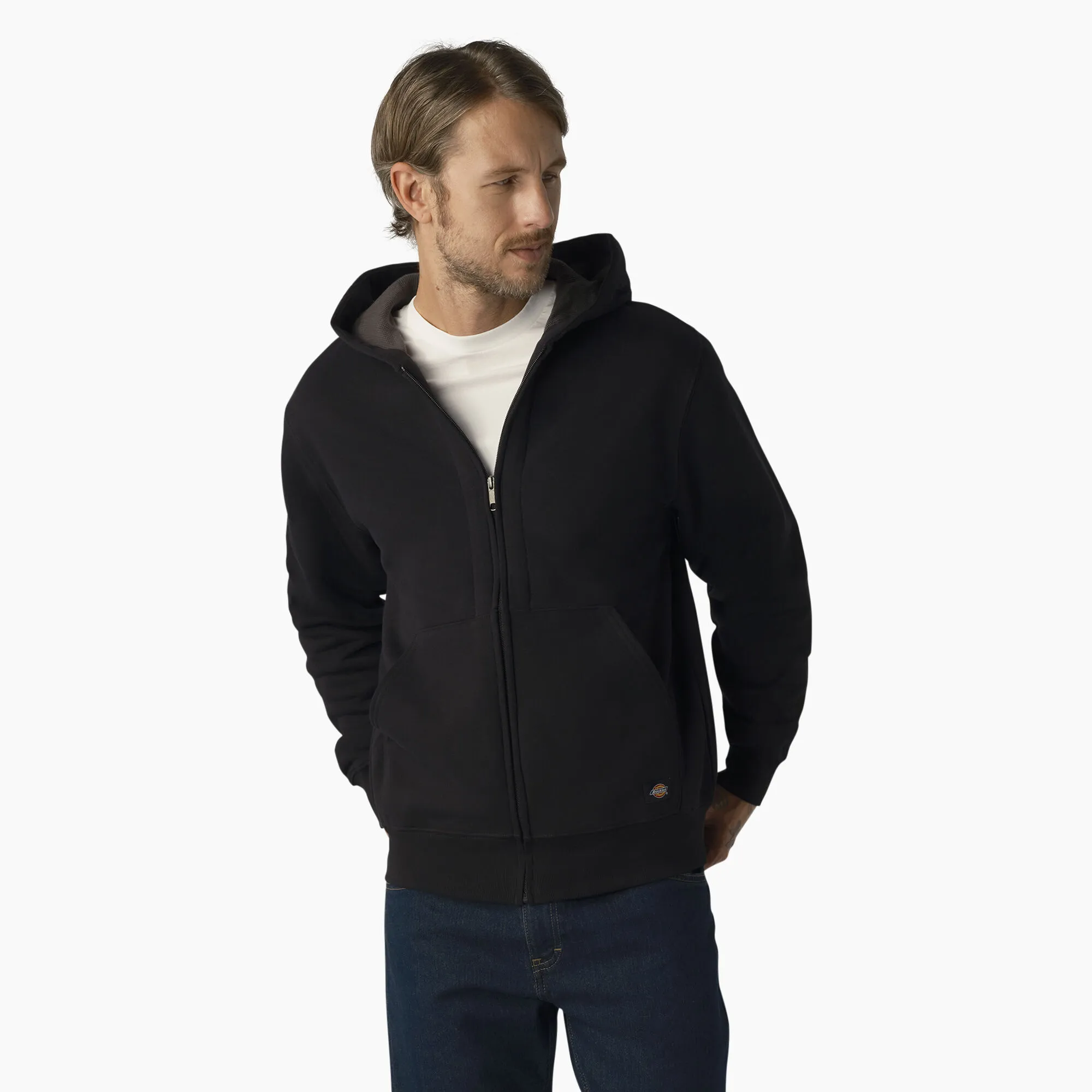 Men's Thermal Lined Full-Zip Fleece Hoodie With DWR