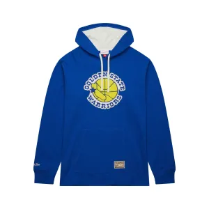 Mitchell & Ness Golden State Warriors Thermal Lightweight Hoodie Vintage Logo - Blue