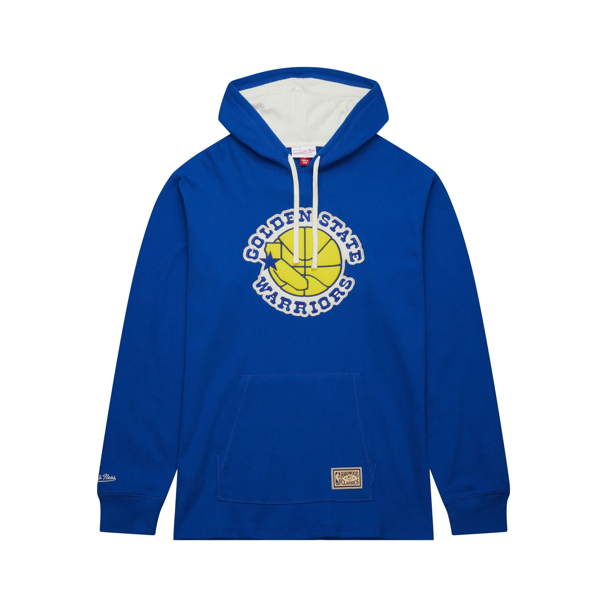 Mitchell & Ness Golden State Warriors Thermal Lightweight Hoodie Vintage Logo - Blue