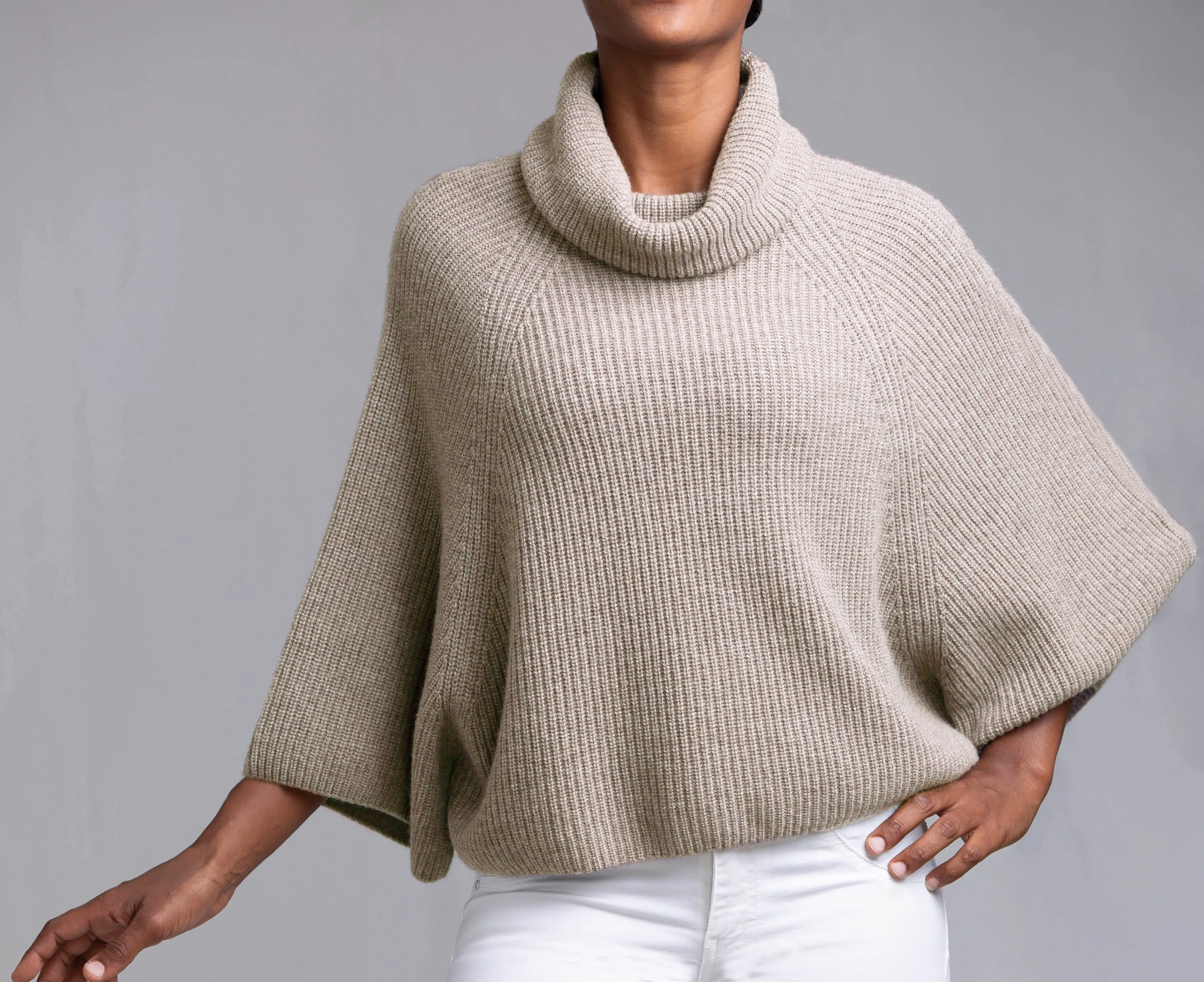 NAJMA | Our rib-knit poncho