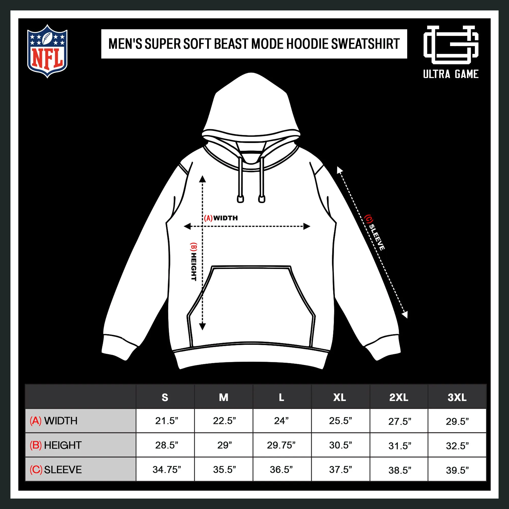 NFL Official Adults Unisex Super Soft Beast Mode Hoodie Sweatshirt|Cincinnati Bengals