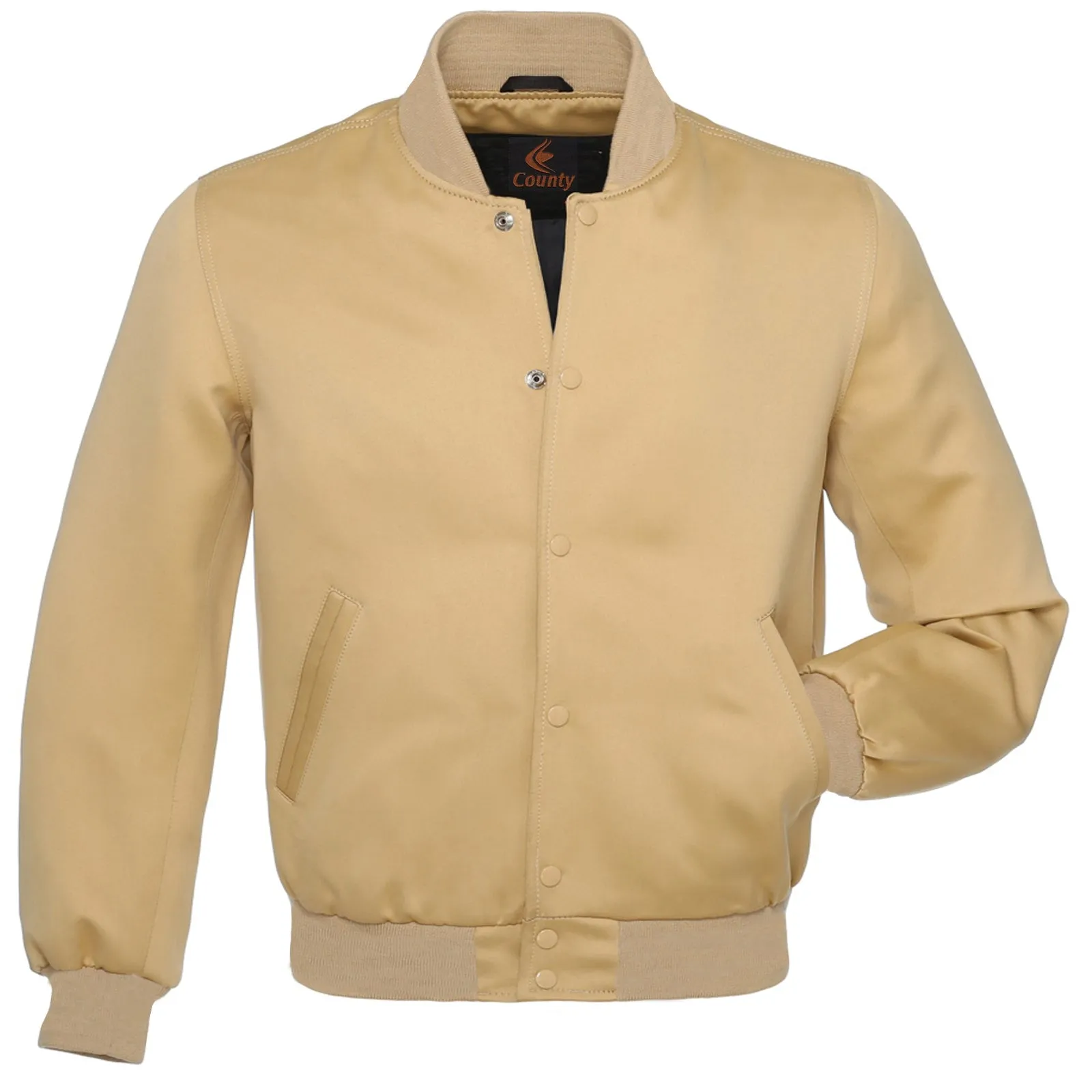 Personalized Varsity Jacket Cream Satin Jacket Mens Letterman Jacket