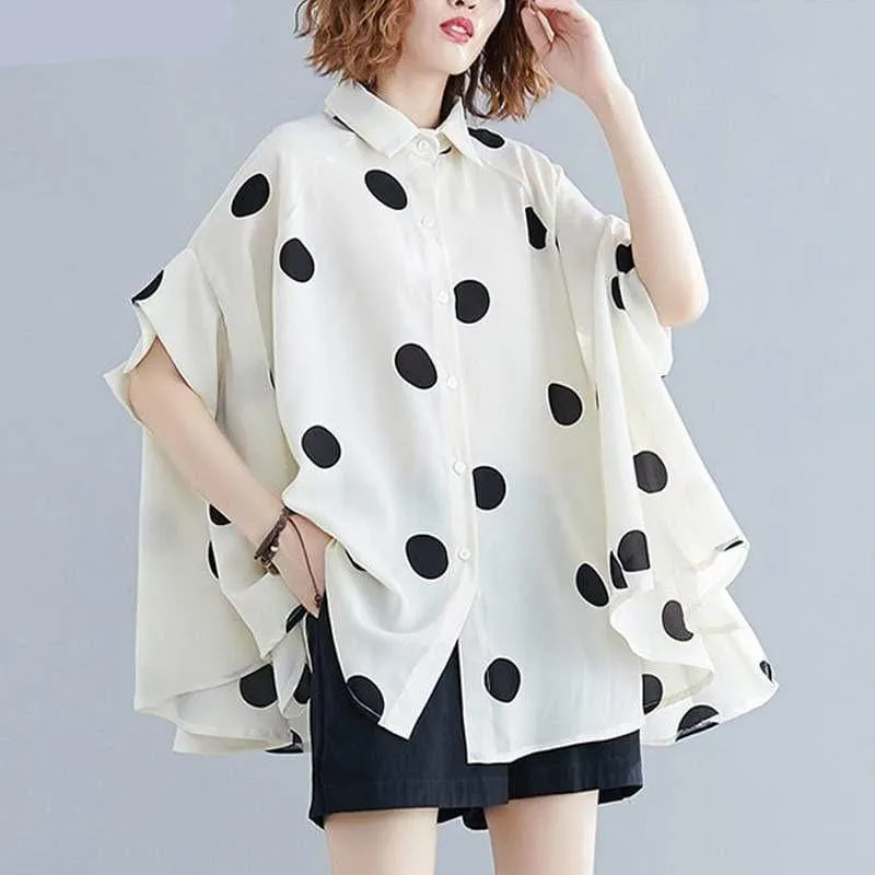 Polka Dot Oversized Shirt