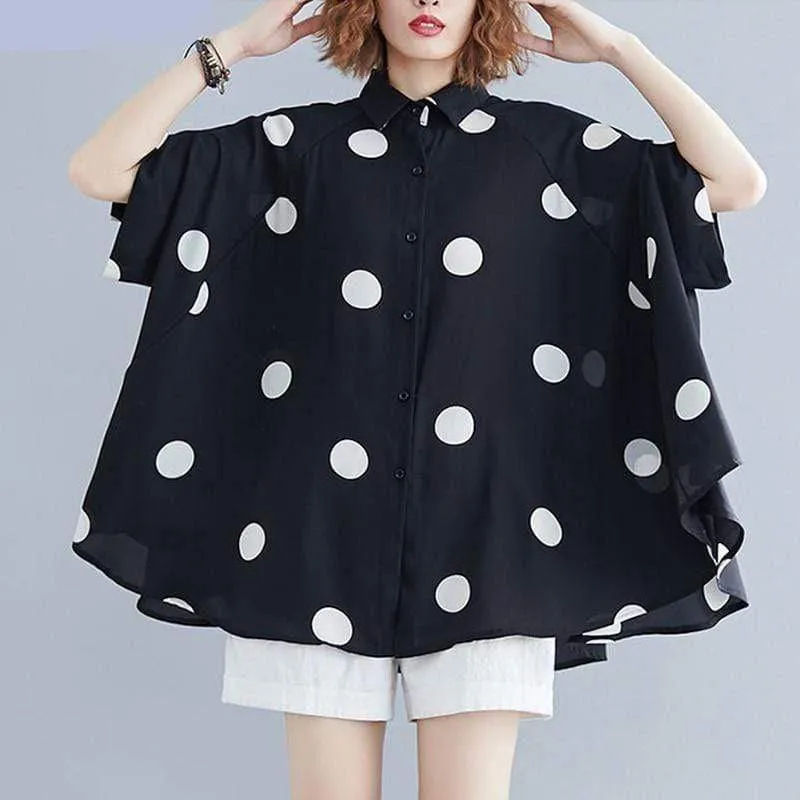 Polka Dot Oversized Shirt