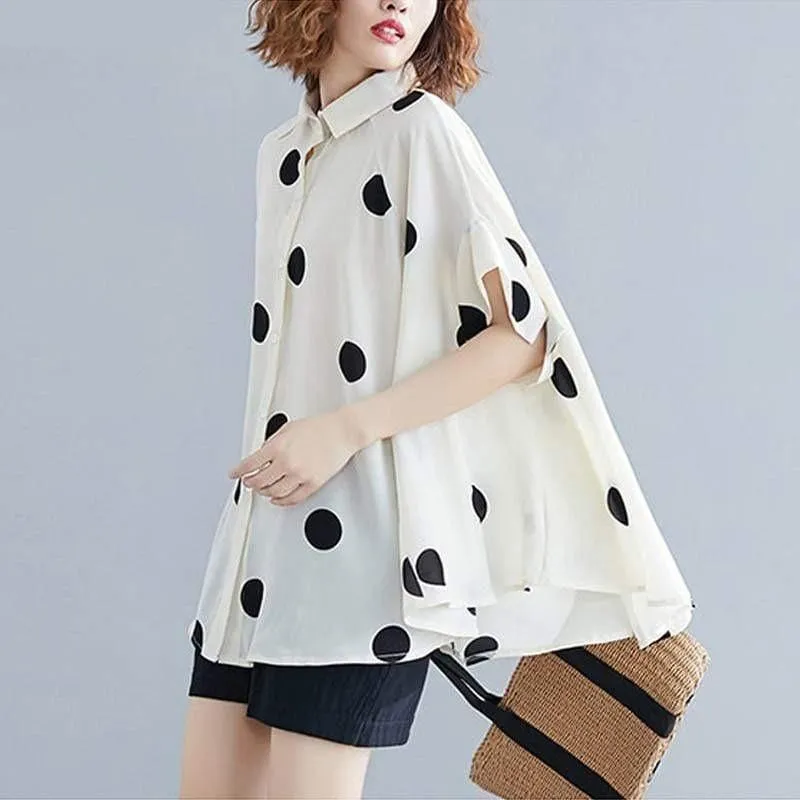 Polka Dot Oversized Shirt