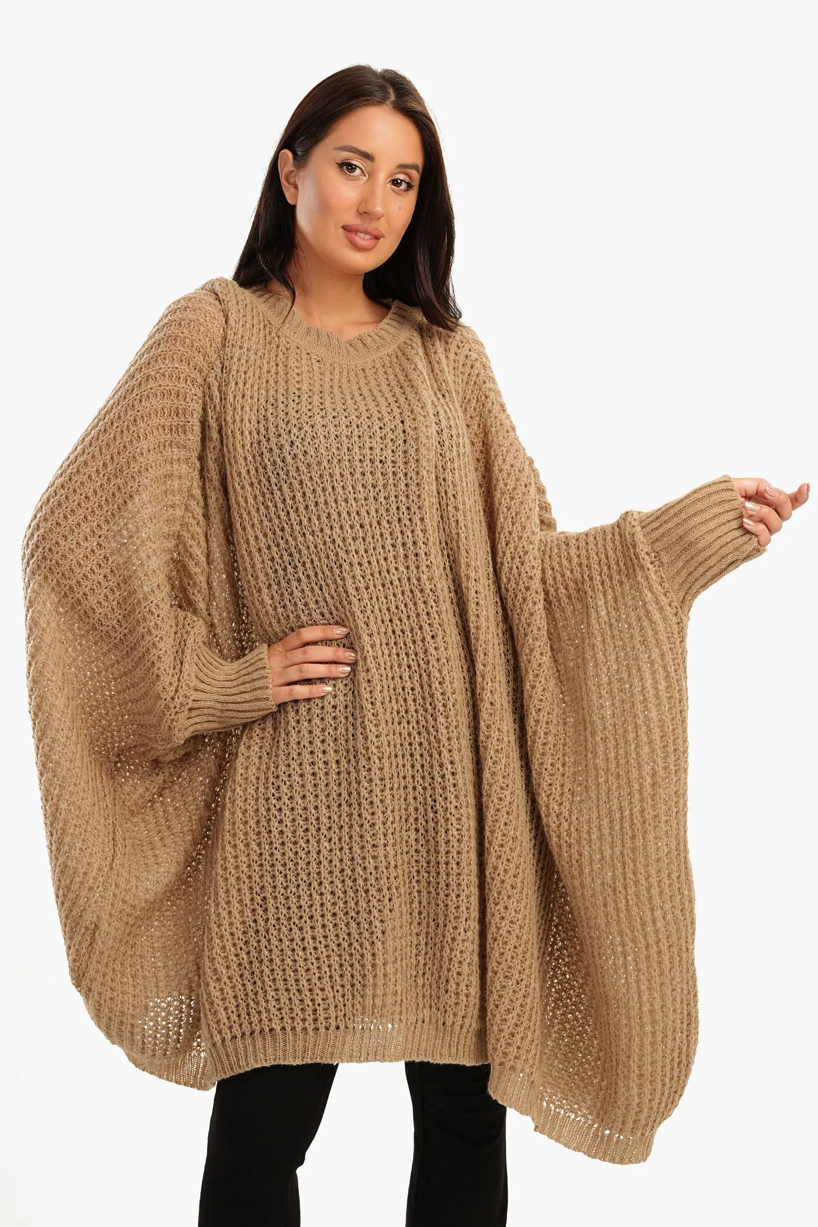 Poncho with Closed Cuffs