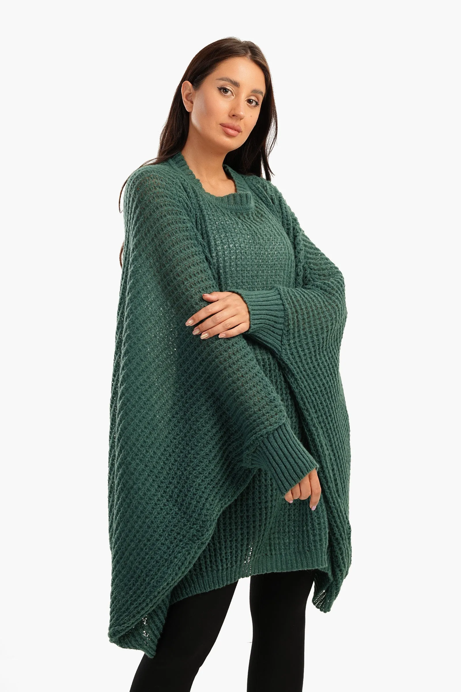 Poncho with Closed Cuffs