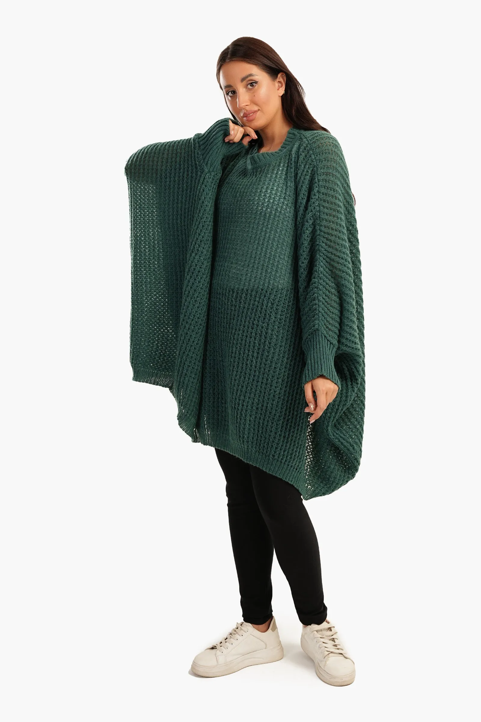 Poncho with Closed Cuffs