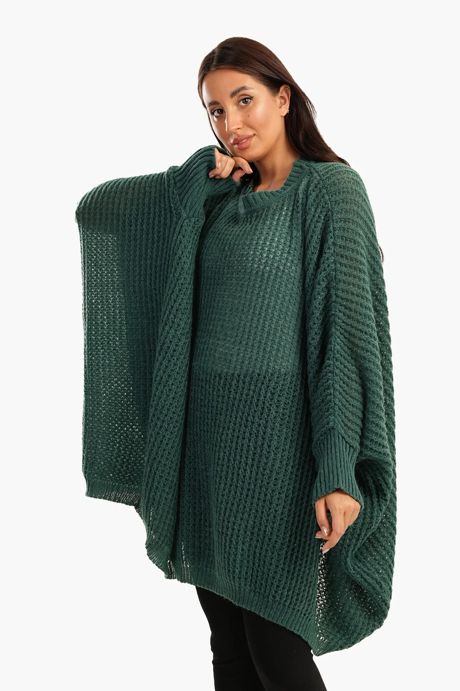 Poncho with Closed Cuffs