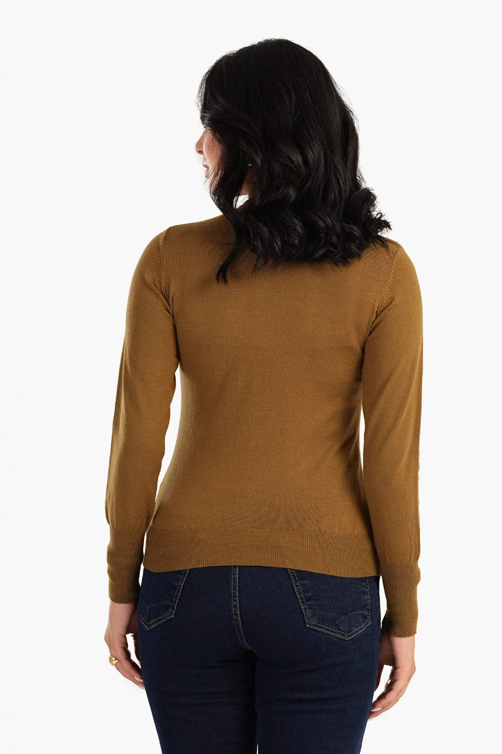 Pullover with Buttoned Shoulder