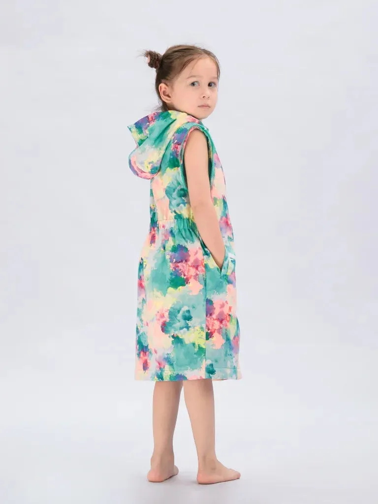 Seasnail Swim Parka For Kids- Watercolor